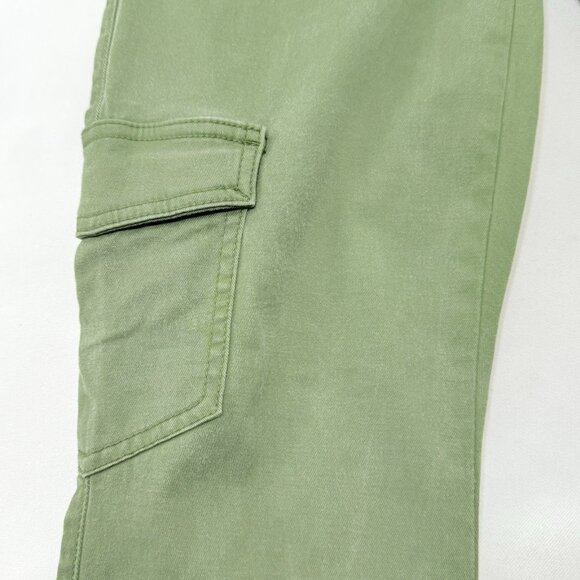 Cabi Cargo Pants Skinny Women Size 0 Green Utility Carpenter Outdoor Button Fly - Picture 8 of 12